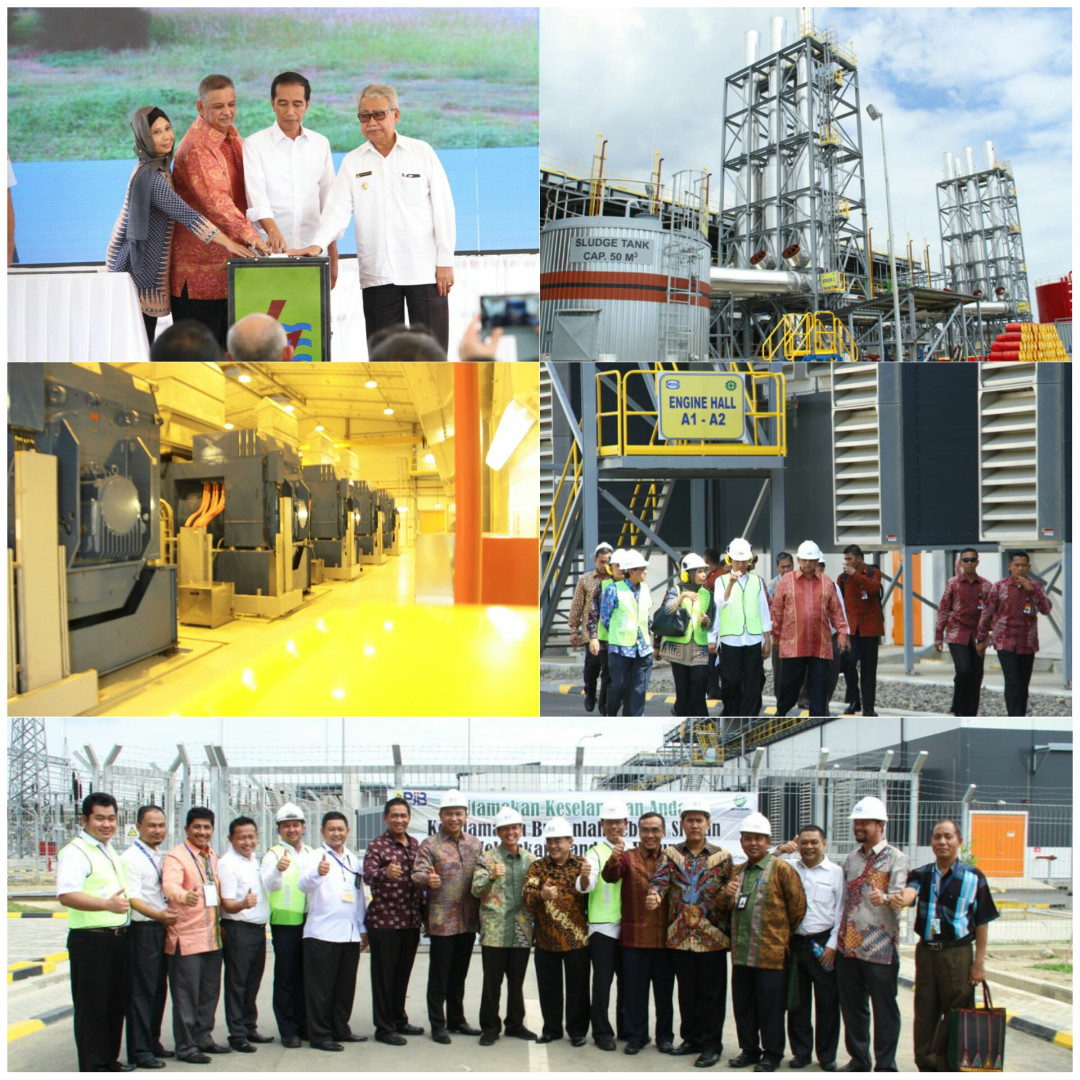 Presiden Jokowi Meresemikan Pembangkit Listrik Tenaga Mesin Gas PLTMG Arun 184MW Image