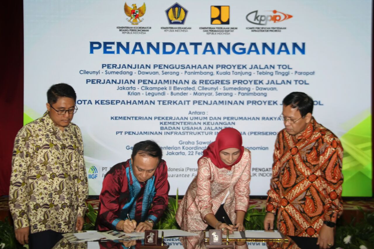 The Signing of Operation Agreement, Ensuring and Regres of Serang Panimbang Toll Road Projects  Image