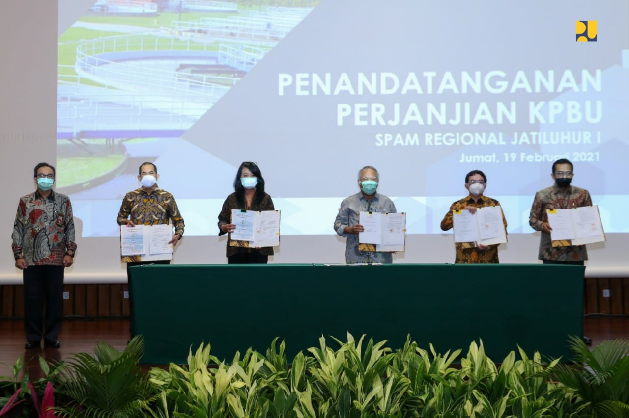 Kementerian PUPR Lakukan Penandatanganan Perjanjian Kerjasama Proyek SPAM Regional Jatiluhur I Image