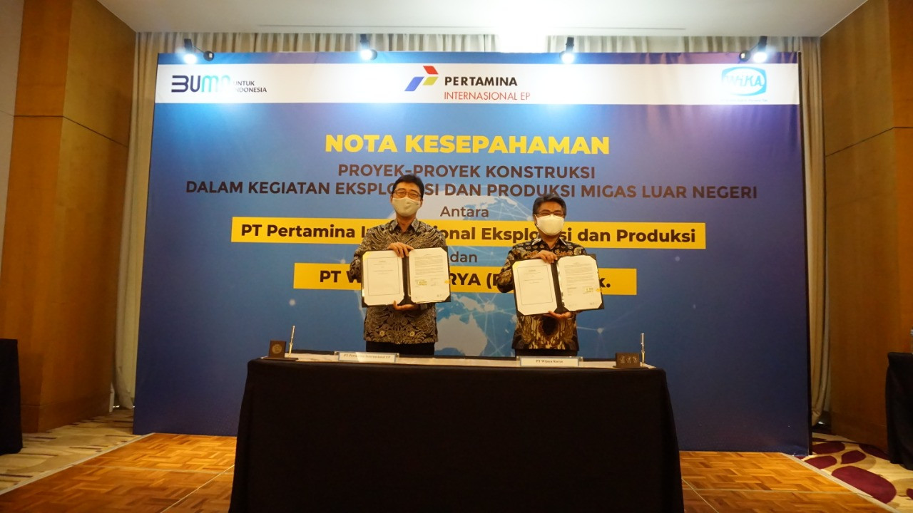 Pertamina International Exploration and Production with WIKA Signs MoU on Foreign Asset Construction Image
