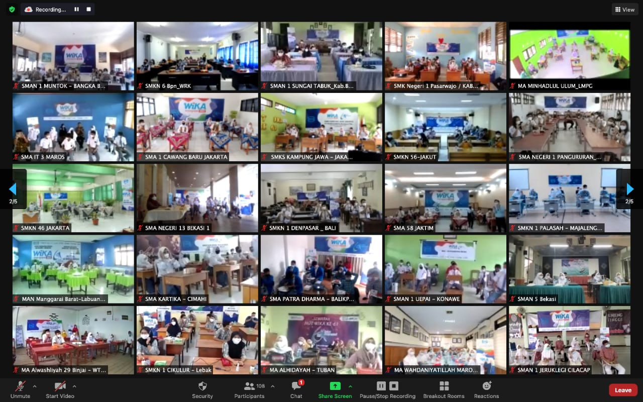 Digelar Virtual, Program Direksi WIKA Mengajar 2021 Jangkau 61 Titik Sekolah Seluruh Indonesia Image